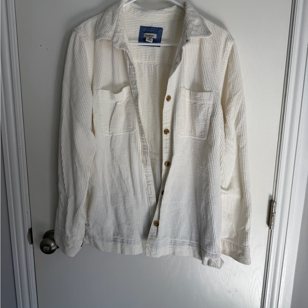 L.L. Bean White Button Down Shirt